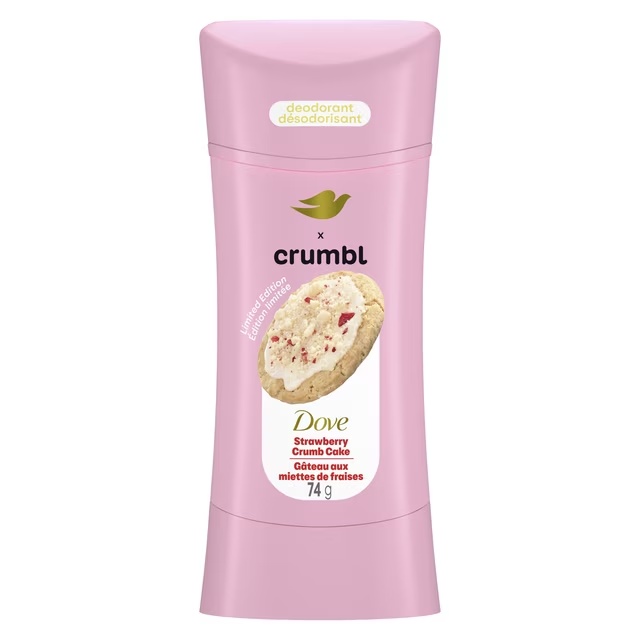 Dove x Crumbl® – Déodorant Strawberry Crumb Cake – Édition limitée