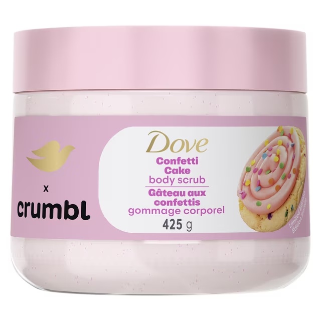 Dove x Crumbl – Gommage corporel Gâteau aux Confettis
