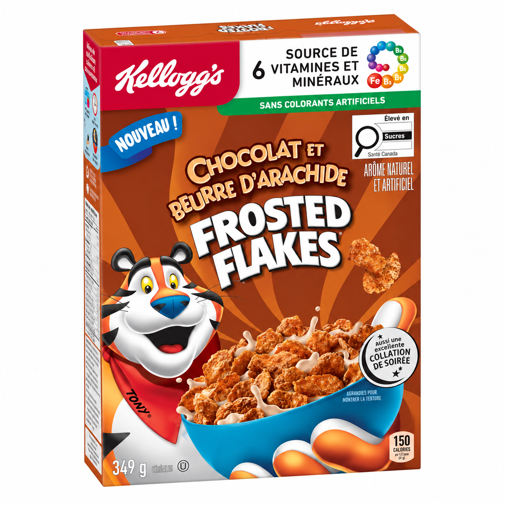 Kellogg’s Frosted Flakes® – Chocolat & beurre d’arachide